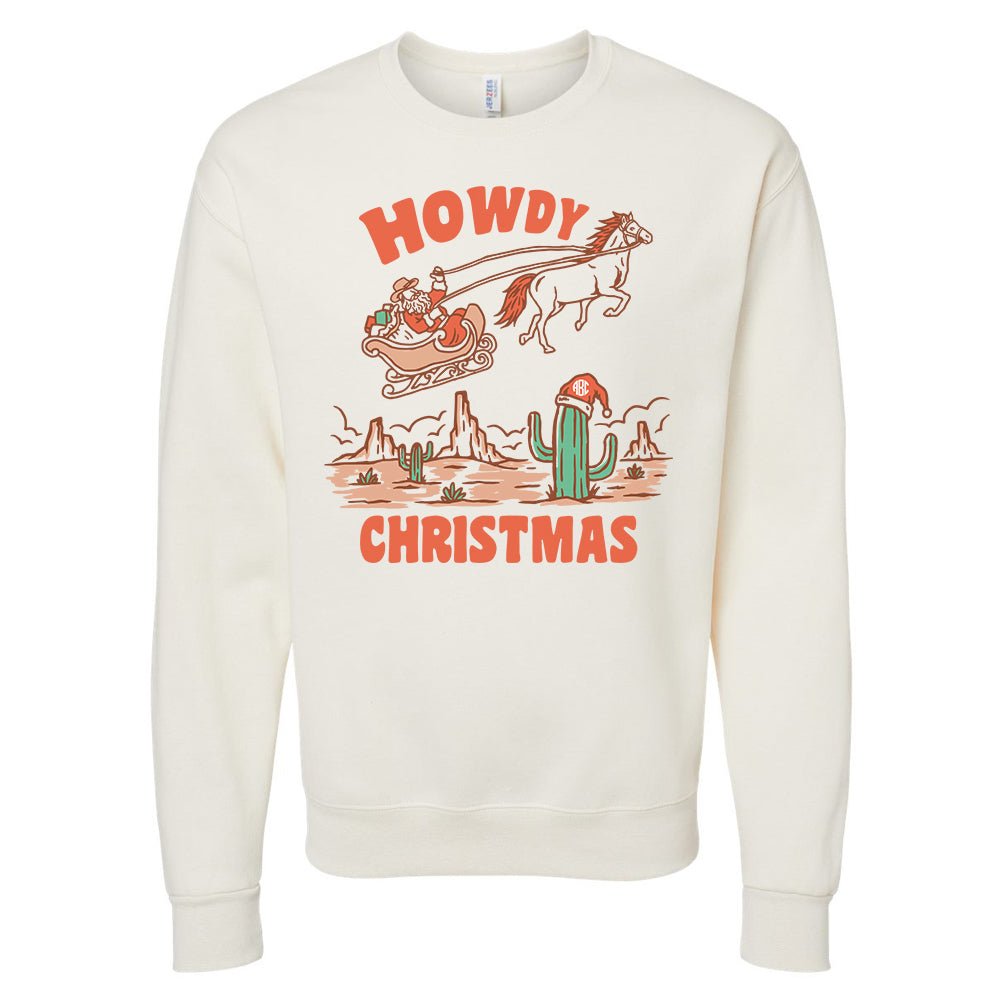 Monogrammed 'Howdy Christmas' Crewneck Sweatshirt - United Monograms