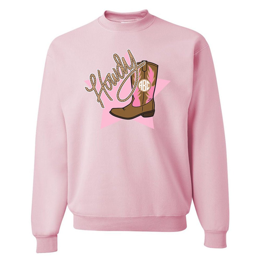 Monogrammed 'Howdy Cowgirl' Crewneck Sweatshirt - United Monograms