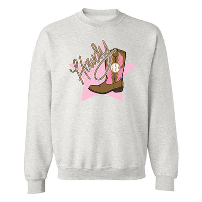 Monogrammed 'Howdy Cowgirl' Crewneck Sweatshirt - United Monograms