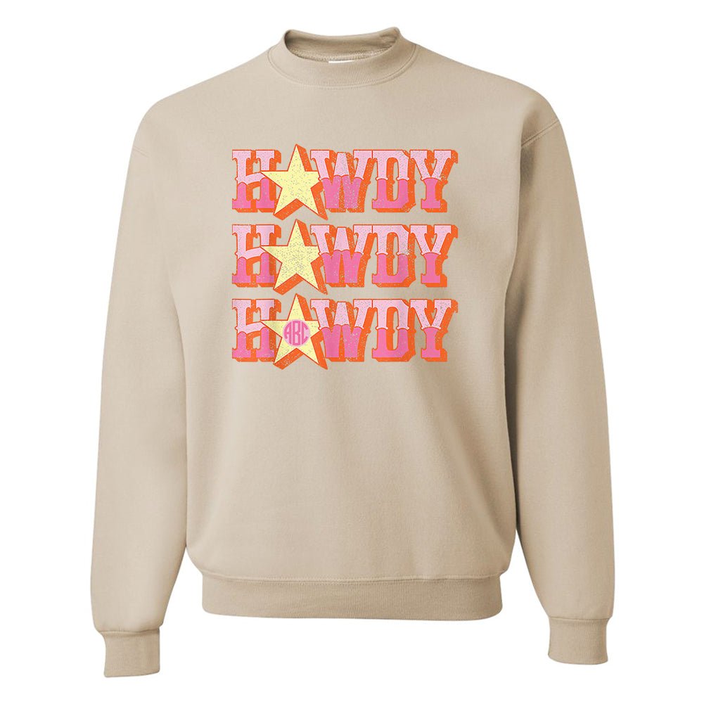 Monogrammed 'Howdy' Crewneck Sweatshirt - United Monograms