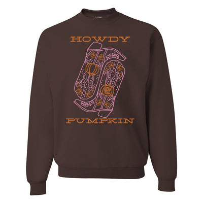 Monogrammed 'Howdy Pumpkin Boots' Crewneck Sweatshirt - United Monograms