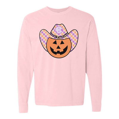 Monogrammed 'Howdy Pumpkin' Comfort Colors Long Sleeve T-Shirt - United Monograms