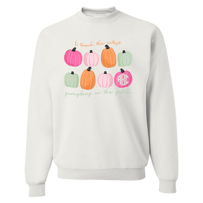 Monogrammed 'I Teach The Cutest 'Pumpkins' Crewneck Sweatshirt - United Monograms