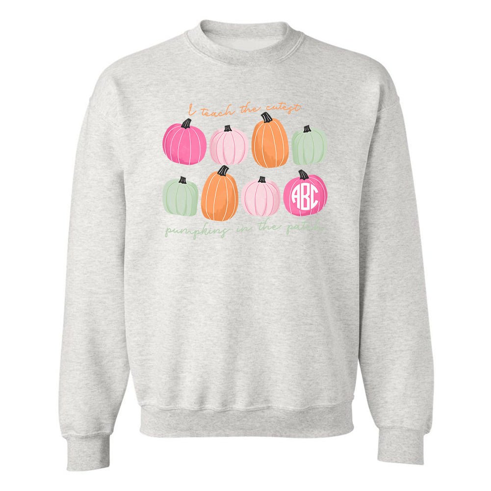 Monogrammed 'I Teach The Cutest 'Pumpkins' Crewneck Sweatshirt - United Monograms