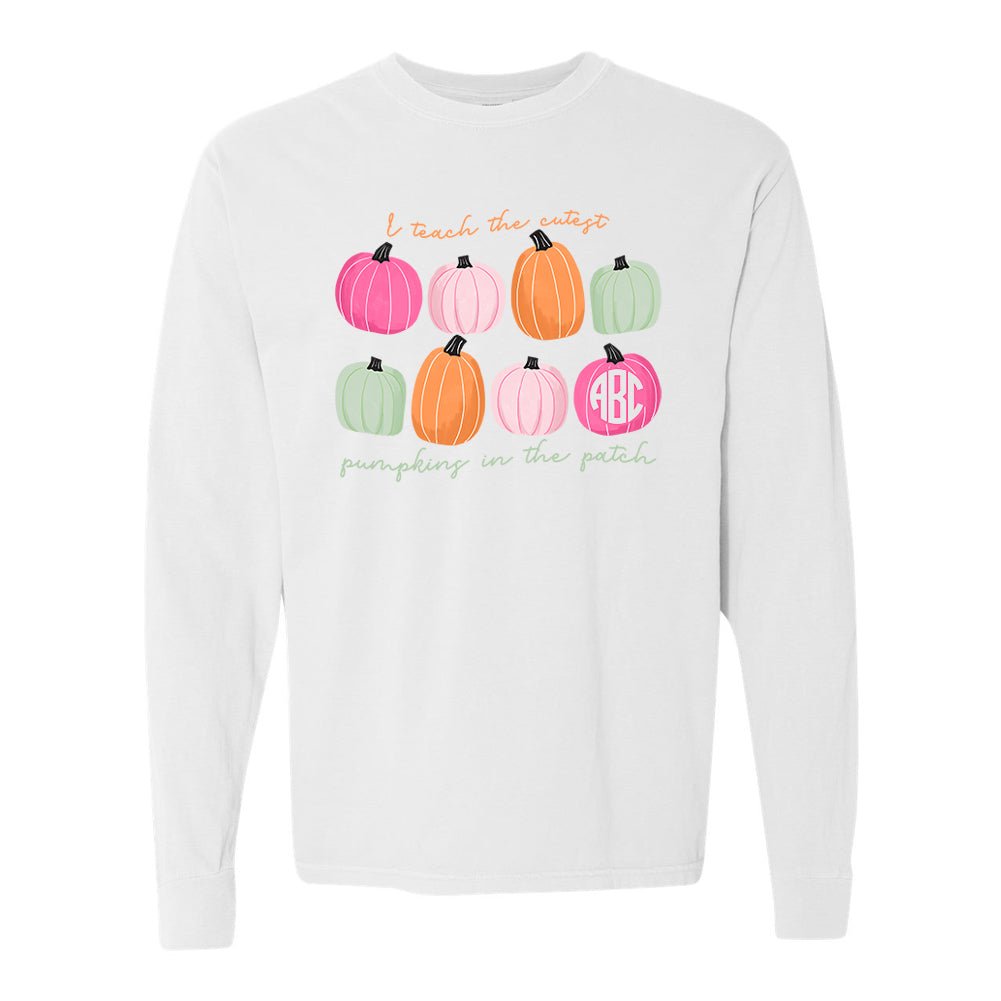 Monogrammed 'I Teach The Cutest Pumpkins' Long Sleeve T-Shirt - United Monograms