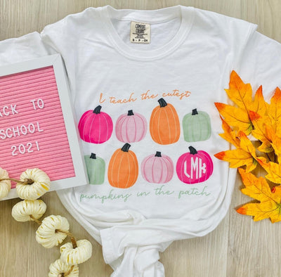 Monogrammed 'I Teach The Cutest Pumpkins' T-Shirt - United Monograms