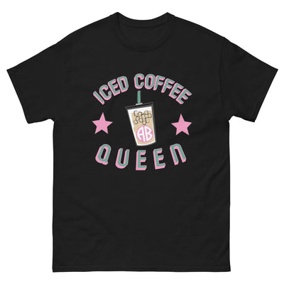 Monogrammed 'Iced Coffee Queen' Basic T-Shirt - United Monograms