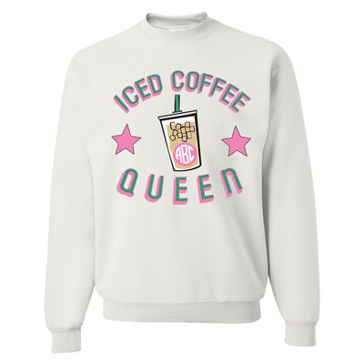 Monogrammed 'Iced Coffee Queen' Crewneck Sweatshirt - United Monograms