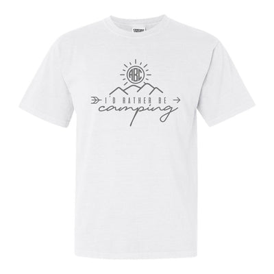 Monogrammed 'I'd Rather Be Camping' T-Shirt - United Monograms