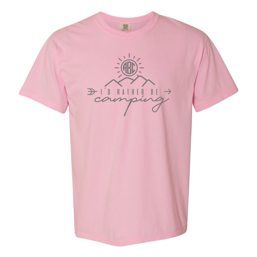 Monogrammed 'I'd Rather Be Camping' T-Shirt - United Monograms