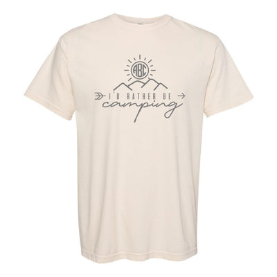 Monogrammed 'I'd Rather Be Camping' T-Shirt - United Monograms