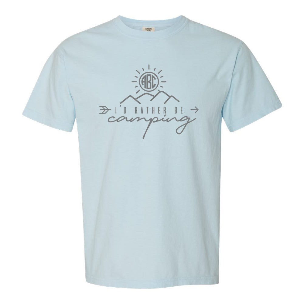 Monogrammed 'I'd Rather Be Camping' T-Shirt - United Monograms