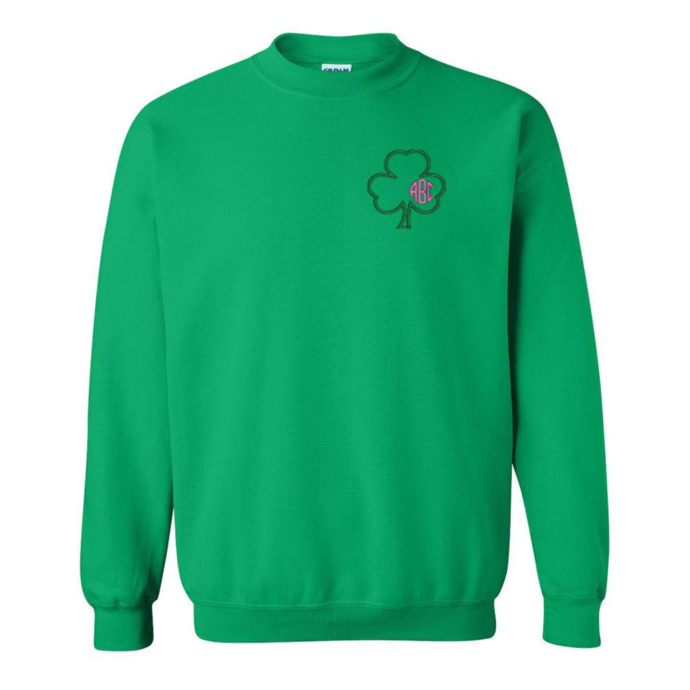 Monogrammed Irish Shamrock Crewneck Sweatshirt - United Monograms