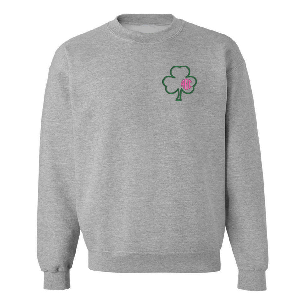 Monogrammed Irish Shamrock Crewneck Sweatshirt - United Monograms