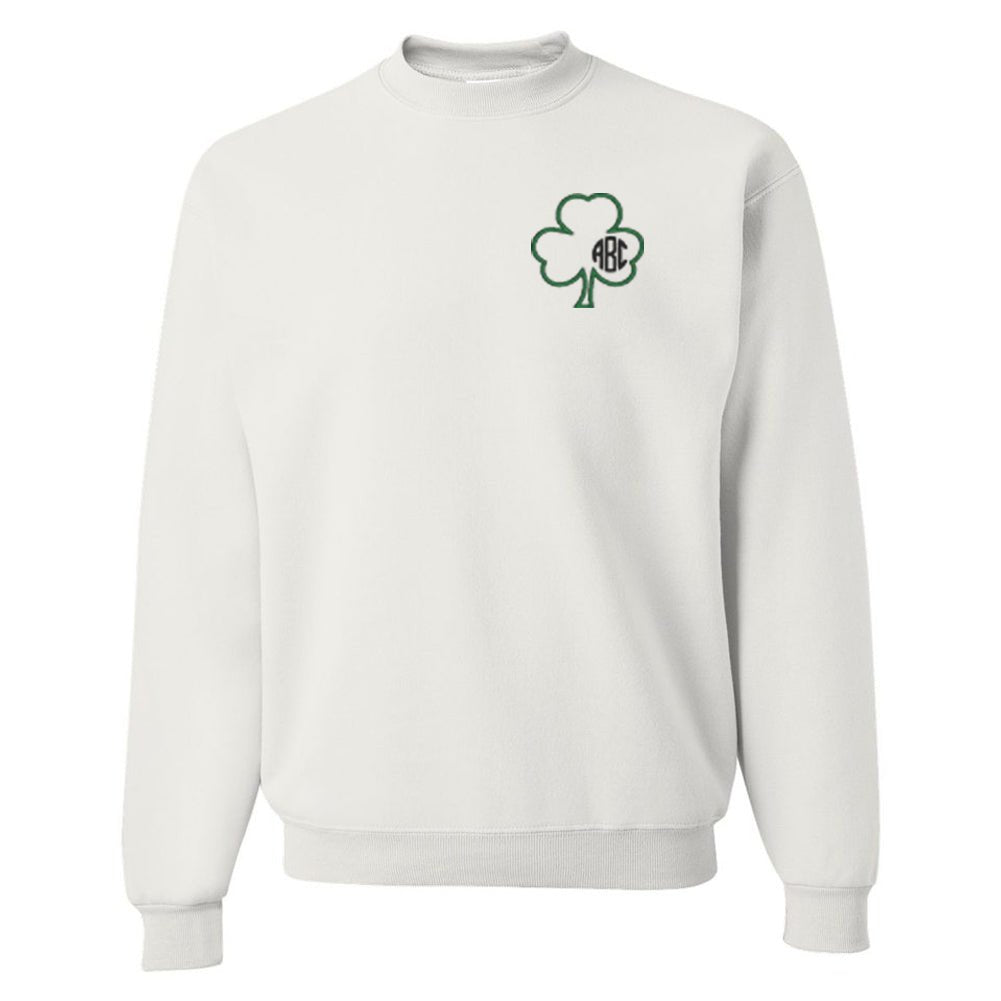 Monogrammed Irish Shamrock Crewneck Sweatshirt - United Monograms