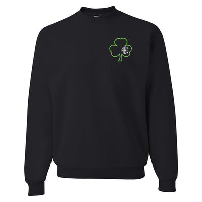 Monogrammed Irish Shamrock Crewneck Sweatshirt - United Monograms