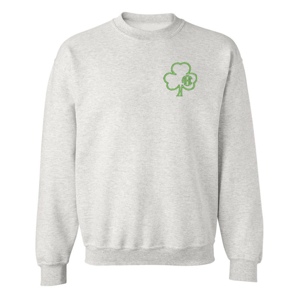 Monogrammed Irish Shamrock Crewneck Sweatshirt - United Monograms