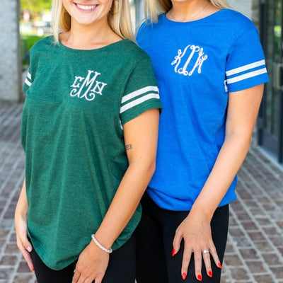 Monogrammed Jersey Football Tee - United Monograms