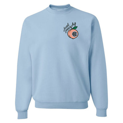 Monogrammed 'Just Peachy' Crewneck Sweatshirt - United Monograms