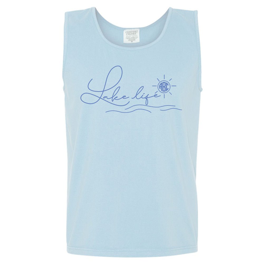 Monogrammed 'Lake Life' Comfort Colors Tank Top - United Monograms