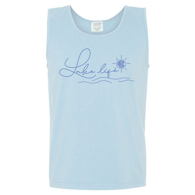 Monogrammed 'Lake Life' Comfort Colors Tank Top - United Monograms