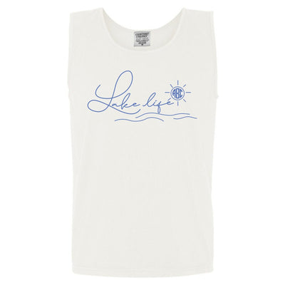 Monogrammed 'Lake Life' Comfort Colors Tank Top - United Monograms