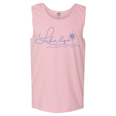 Monogrammed 'Lake Life' Comfort Colors Tank Top - United Monograms