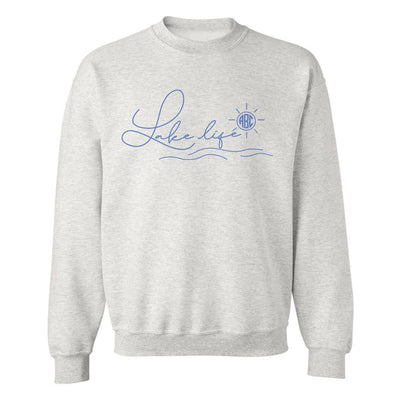 Monogrammed 'Lake Life' Crewneck Sweatshirt - United Monograms