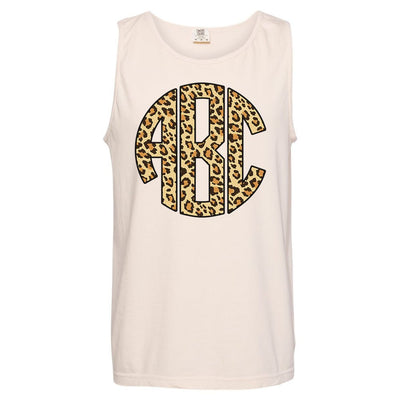 Monogrammed 'Leopard' Big Print Comfort Colors Tank Top - United Monograms