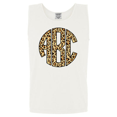 Monogrammed 'Leopard' Big Print Comfort Colors Tank Top - United Monograms