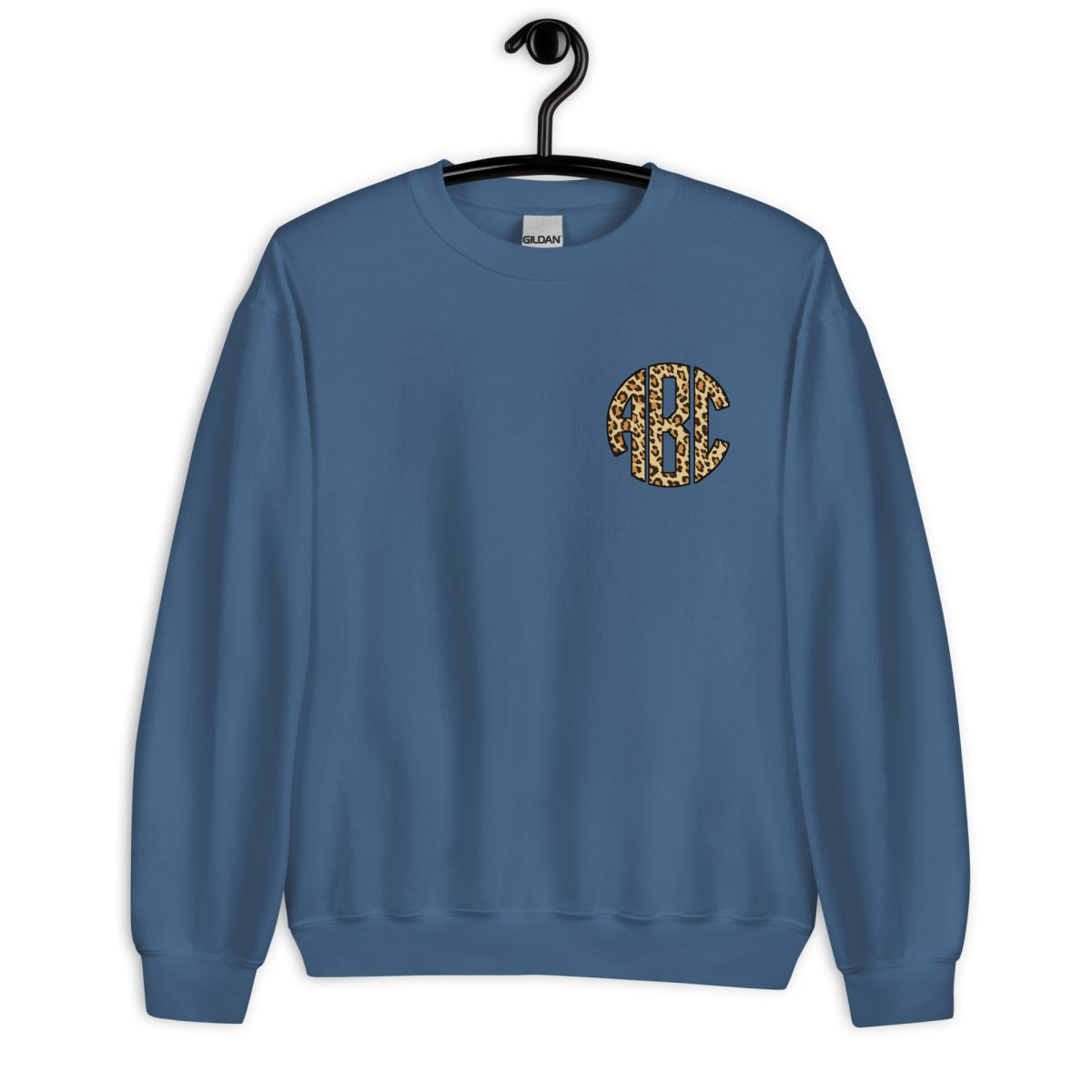 Monogrammed 'Leopard' Big Print Crewneck Sweatshirt - United Monograms