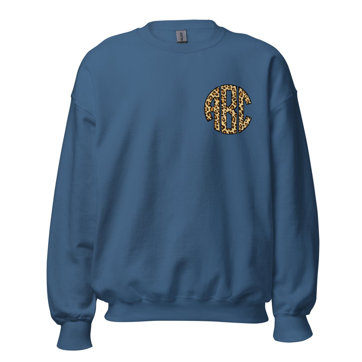 Monogrammed 'Leopard' Big Print Crewneck Sweatshirt - United Monograms