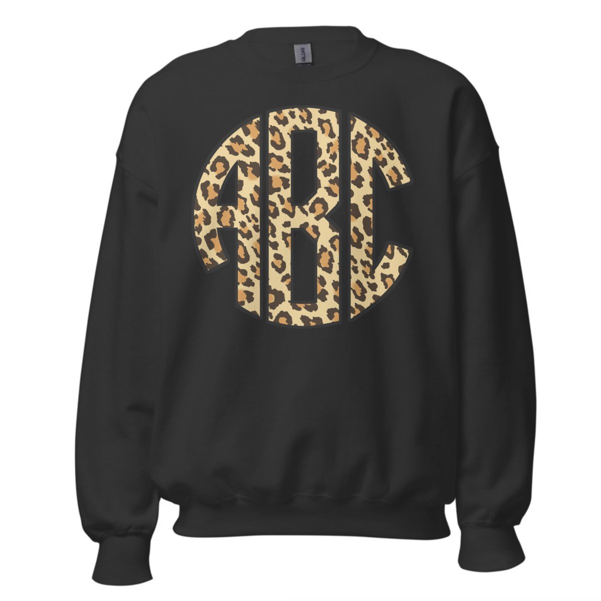 Monogrammed 'Leopard' Big Print Crewneck Sweatshirt - United Monograms