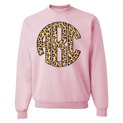 Monogrammed 'Leopard' Big Print Crewneck Sweatshirt - United Monograms