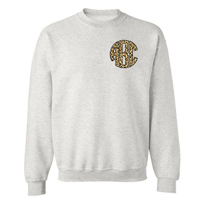 Monogrammed 'Leopard' Big Print Crewneck Sweatshirt - United Monograms