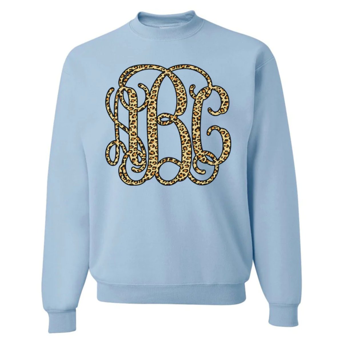 Monogrammed 'Leopard' Big Print Crewneck Sweatshirt - United Monograms