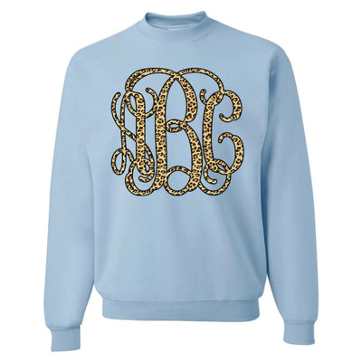 Monogrammed 'Leopard' Big Print Crewneck Sweatshirt - United Monograms