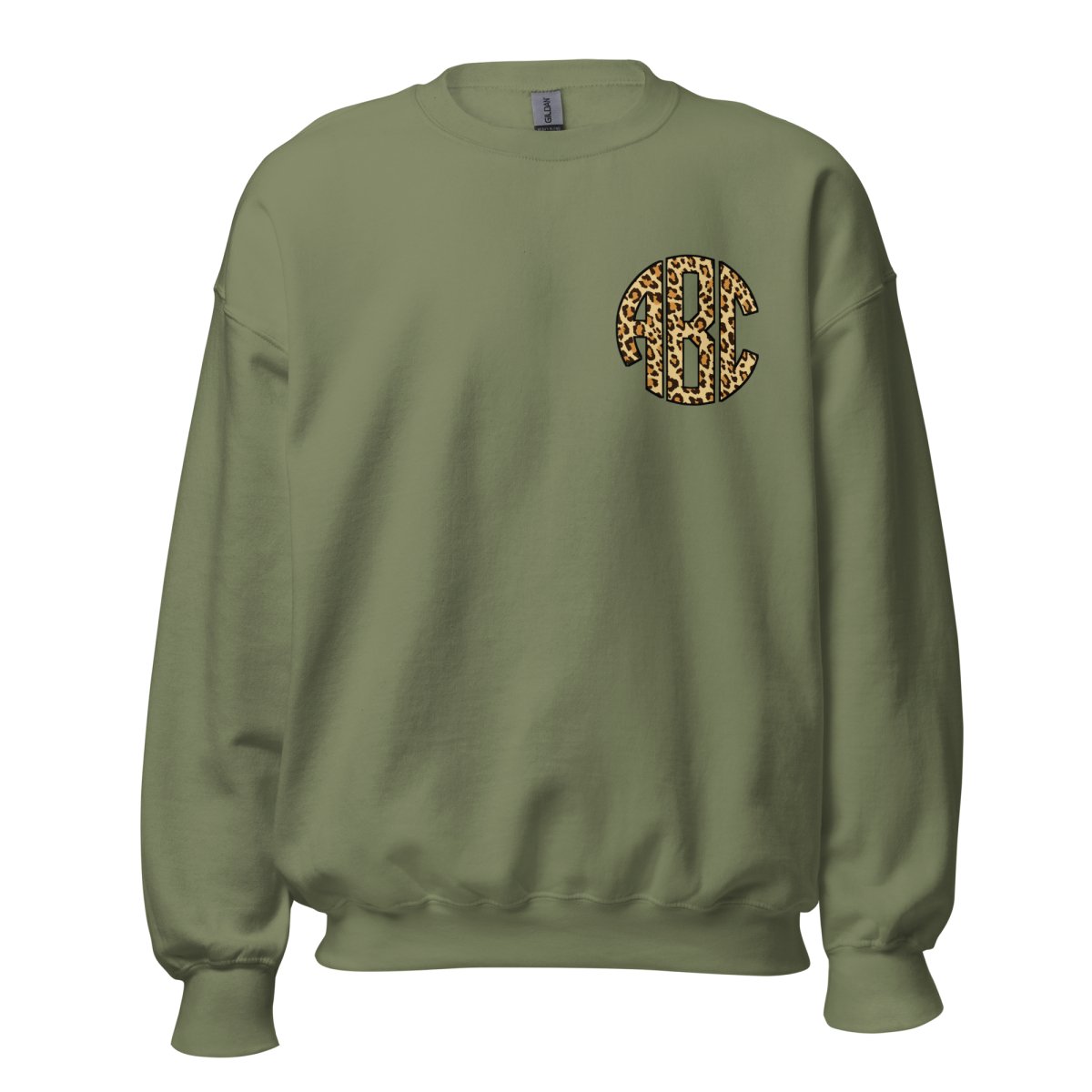 Monogrammed 'Leopard' Big Print Crewneck Sweatshirt - United Monograms