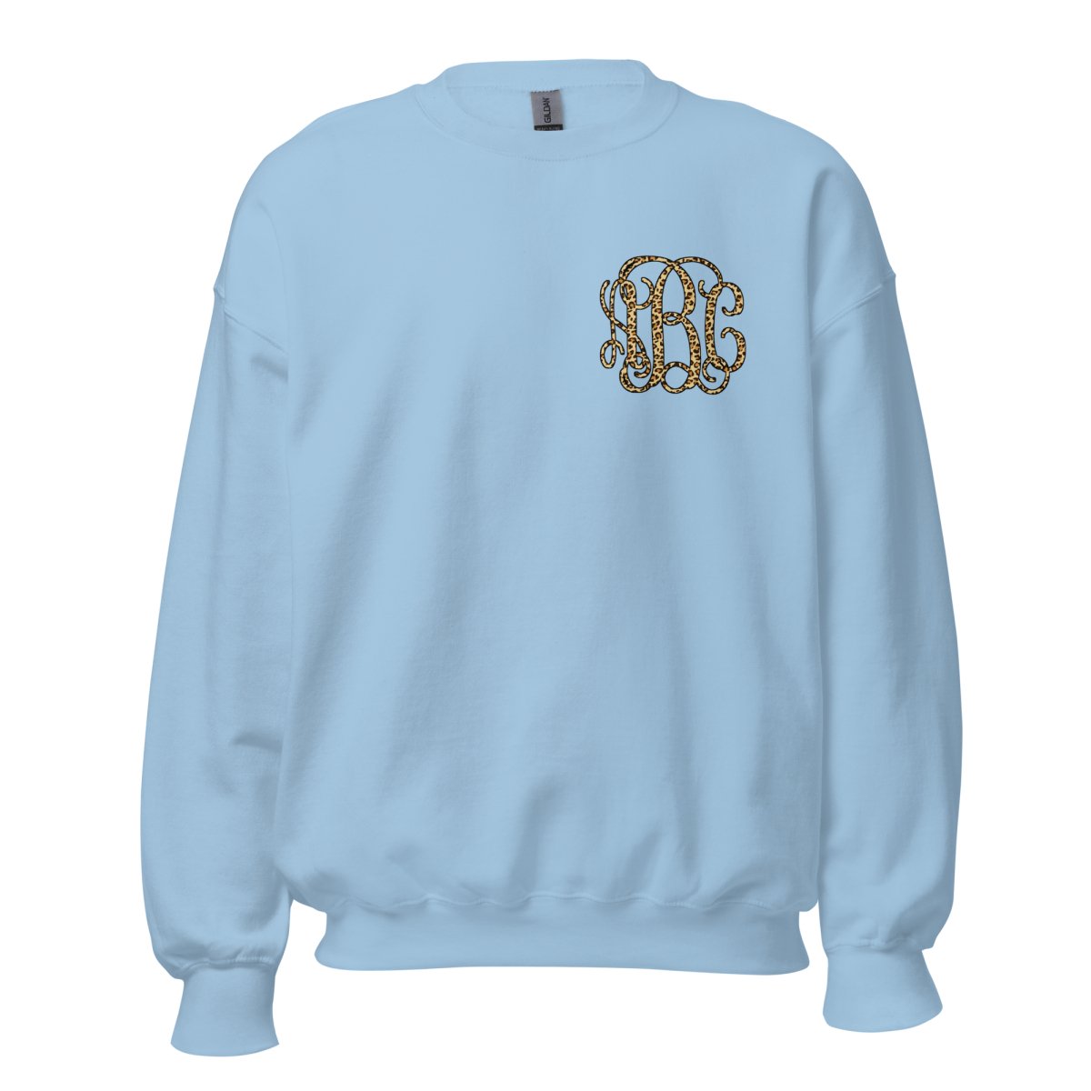 Monogrammed 'Leopard' Big Print Crewneck Sweatshirt - United Monograms