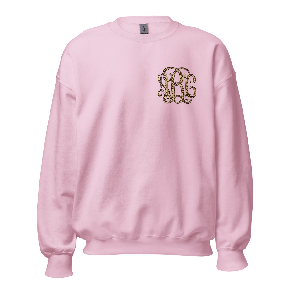 Monogrammed 'Leopard' Big Print Crewneck Sweatshirt - United Monograms