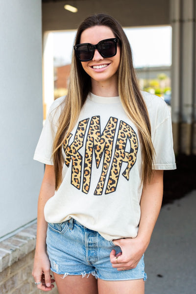 Monogrammed 'Leopard' Big Print T-Shirt - United Monograms