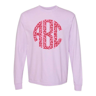 Monogrammed 'Leopard Love' Big Print Long Sleeve T-Shirt - United Monograms