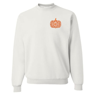 Monogrammed Leopard Pumpkin Crewneck Sweatshirt - United Monograms