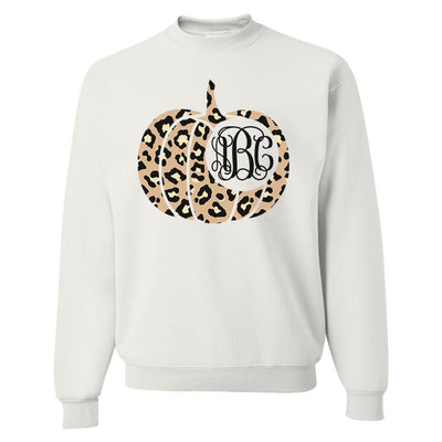 Monogrammed 'Leopard Pumpkin' Crewneck Sweatshirt - United Monograms