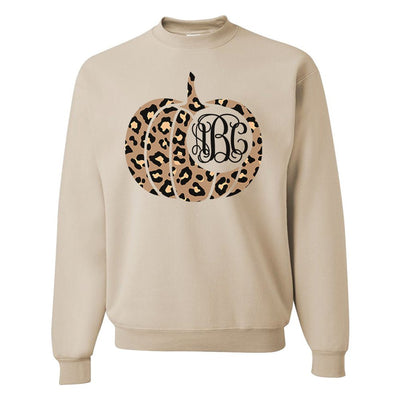 Monogrammed 'Leopard Pumpkin' Crewneck Sweatshirt - United Monograms