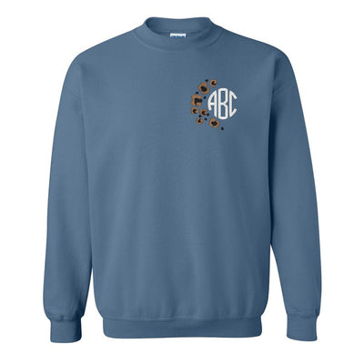 Monogrammed Leopard Spots Crewneck Sweatshirt - United Monograms