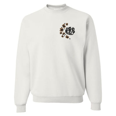 Monogrammed Leopard Spots Crewneck Sweatshirt - United Monograms