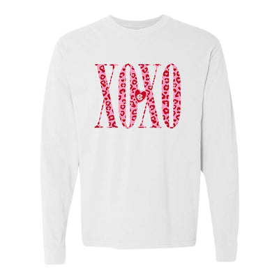 Monogrammed 'Leopard XOXO' Long Sleeve T-Shirt - United Monograms