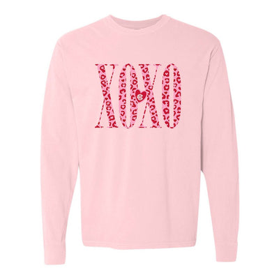 Monogrammed 'Leopard XOXO' Long Sleeve T-Shirt - United Monograms