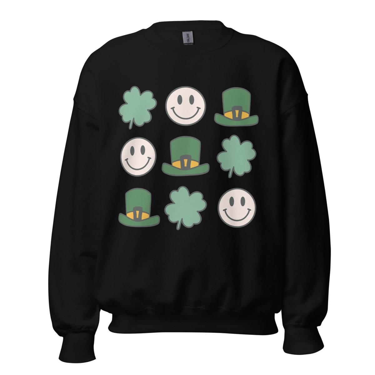 Monogrammed 'Leprechaun, Shamrock & 'Smileys' Sweatshirt - United Monograms